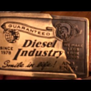 Men’s Diesel brown belt w/Diesel belt buckle